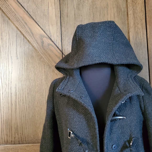 Prada Wool Fur Trim Toggle Coat - Picture 2 of 7